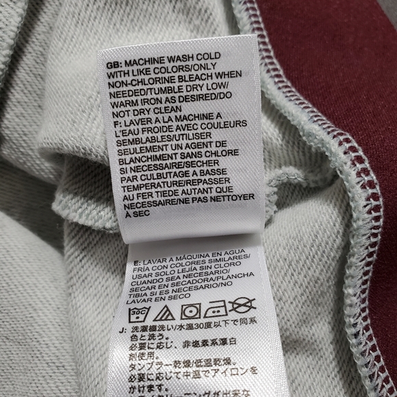 The North Face Heather Gray Sweatshirt with Burgundy Trim - Picture 8 of 8